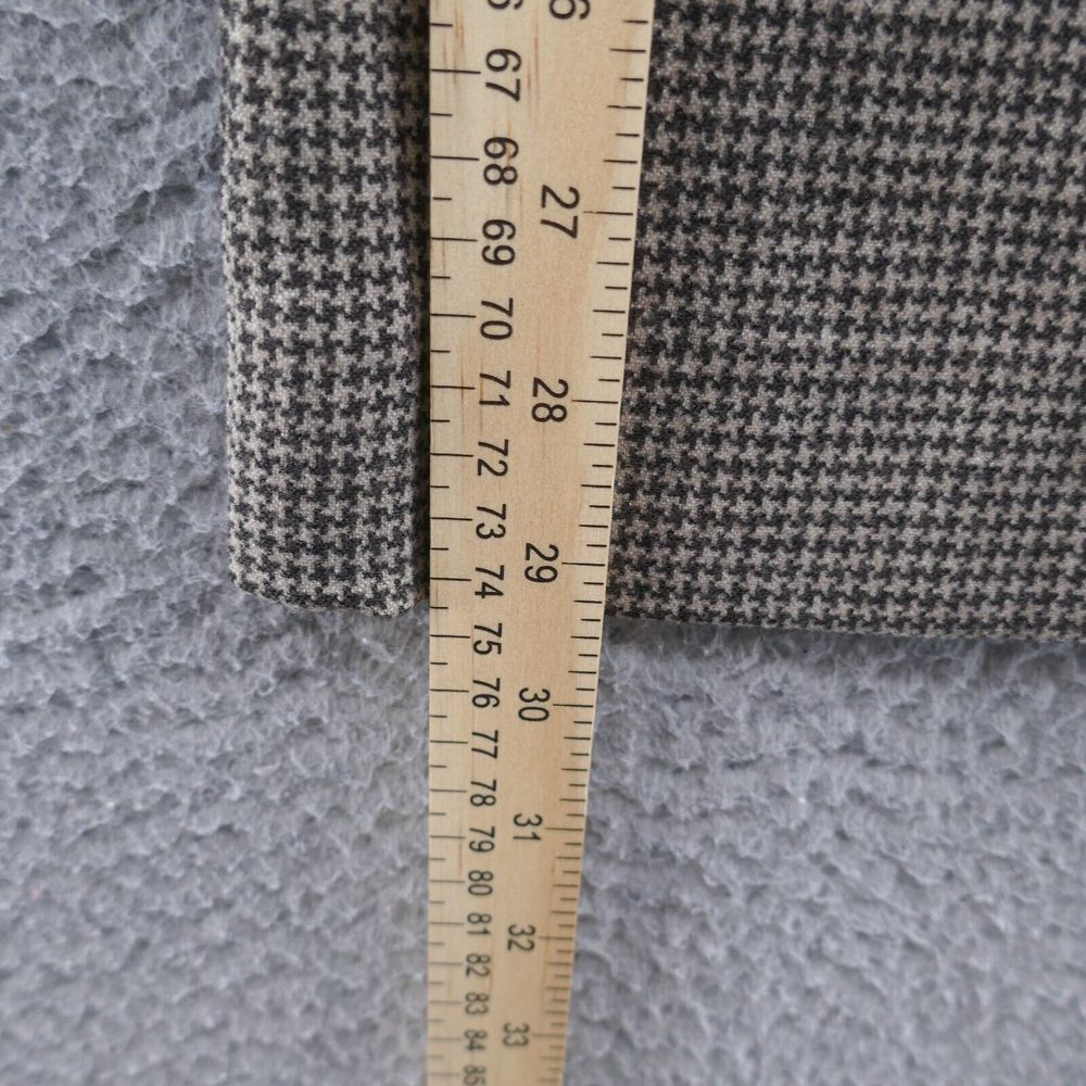 Alice Olivia Womens Wide Leg Wool Trouser Pants 2 Beige Brown Houndstooth Career - Picture 10 of 13